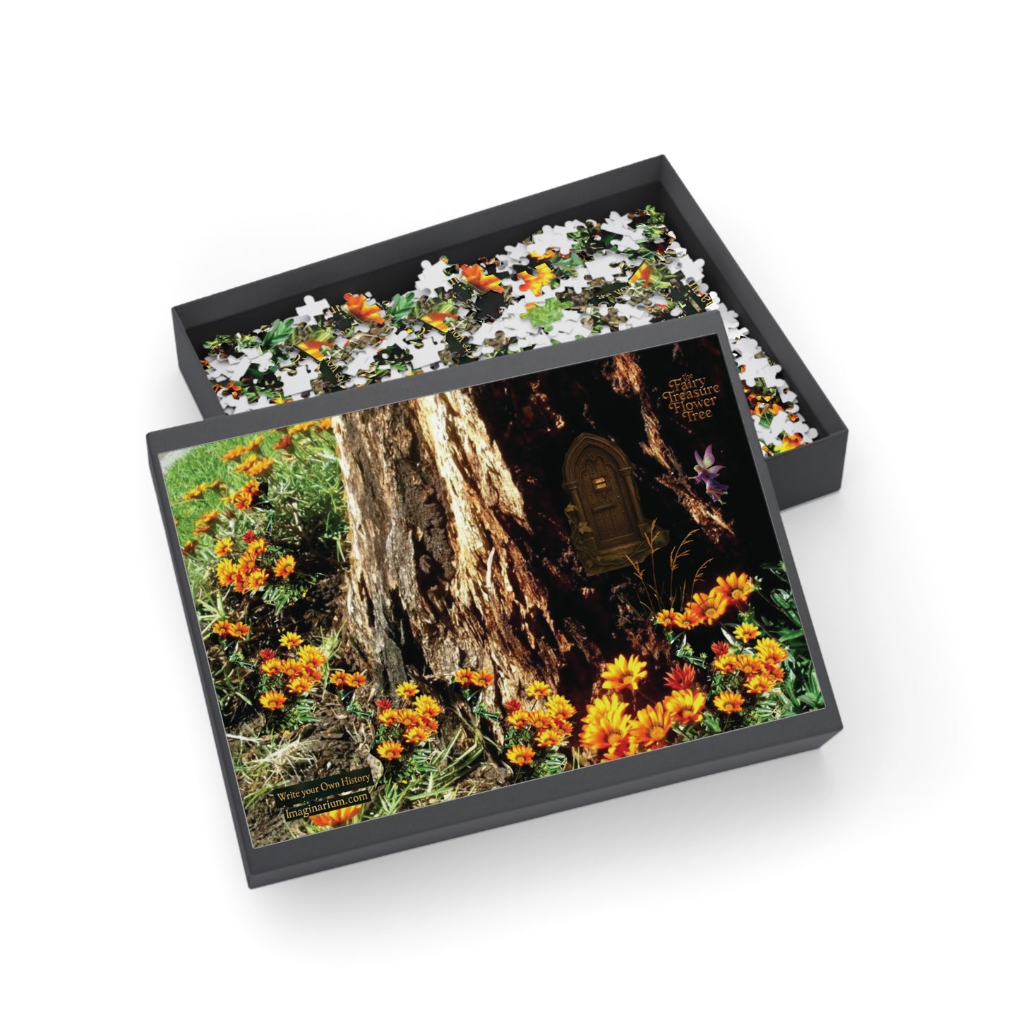 the Fairy Tree Treasure Flower Jigsaw Puzzle - 96, 252, 500, and 1000 pieces,
