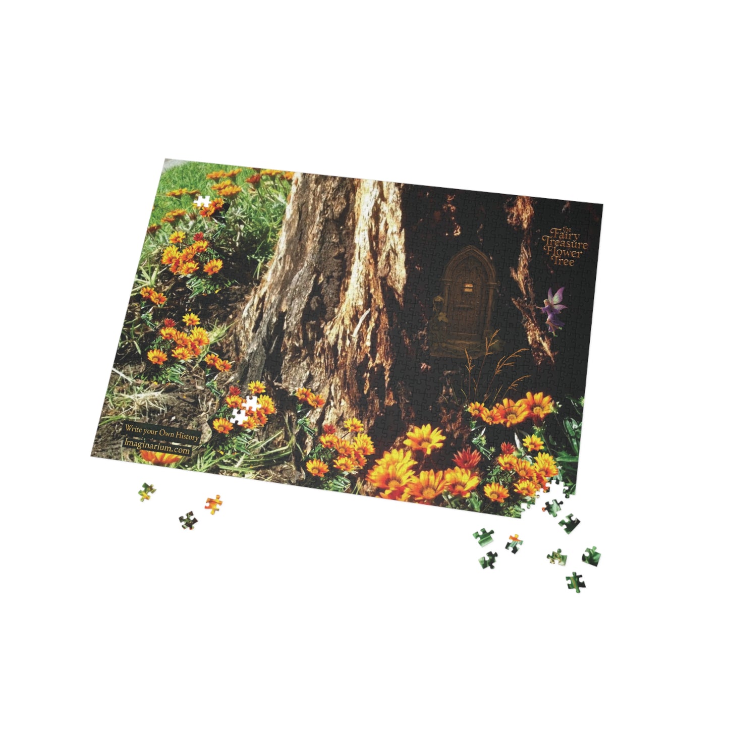 the Fairy Tree Treasure Flower Jigsaw Puzzle - 96, 252, 500, and 1000 pieces,