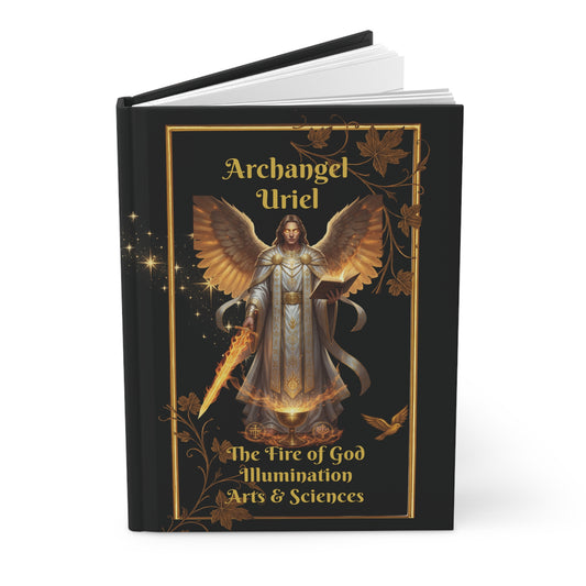 SEO Title: Archangel Uriel Journal - Angel of Wisdom Writing Notebook Gift SEO Description: Premium Archangel Uriel journal with elegant design. Fire of God's truth imagery. Perfect gift for spiritual seekers, writers & wisdom lovers.